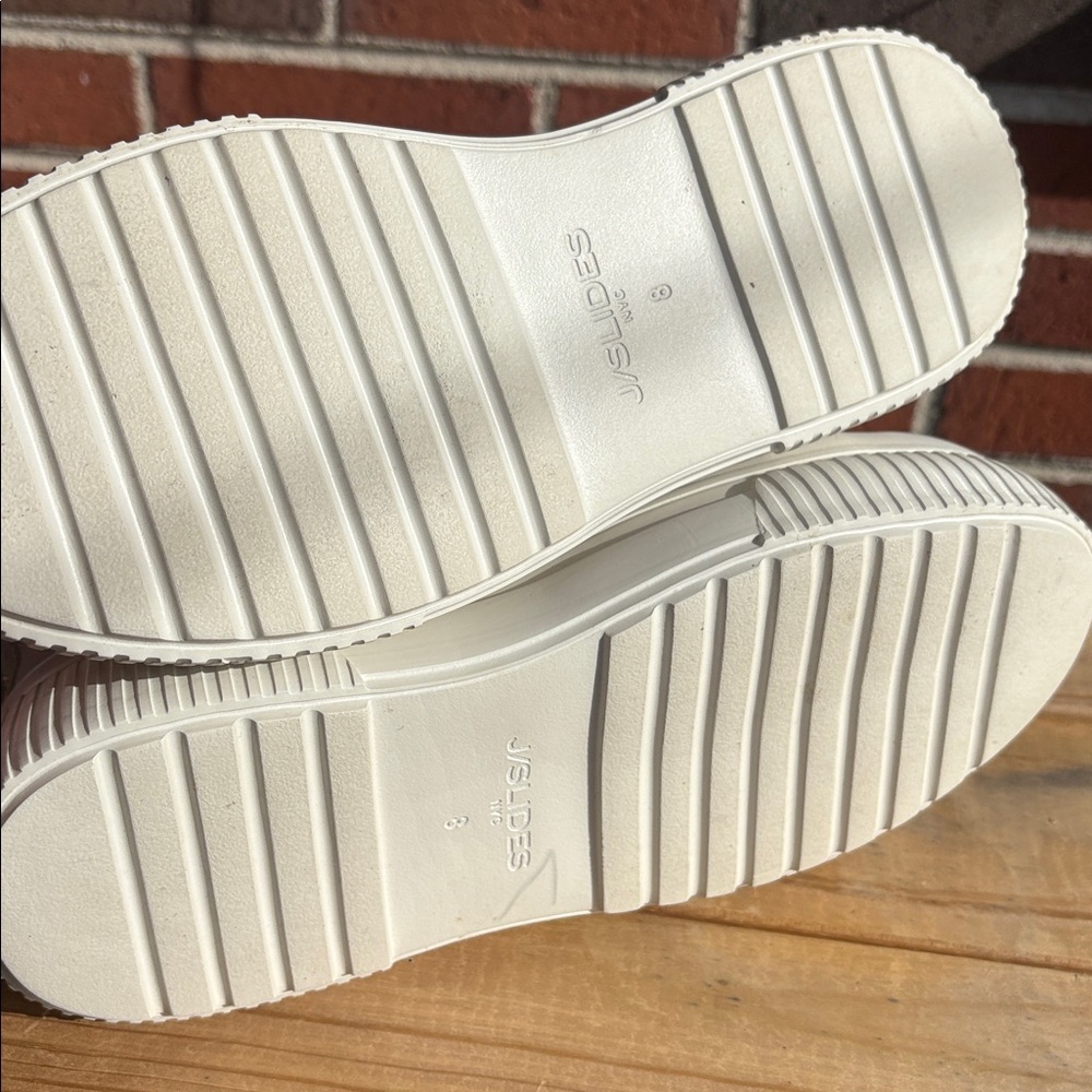 J Slides West Metalic Leather Lace Up Sneakers size 8 - Picture 3 of 4